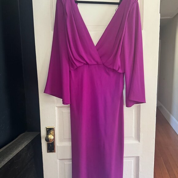 ZARA MIDI WRAP DRESS - L *NEW WITH TAGS* - Picture 5 of 6